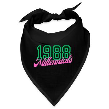 1988 Millennial Digitales Keynote Design - Bandana - Schwarz - Vorne