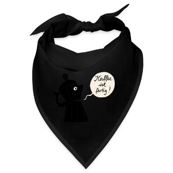 Kaffee ist fertig - Bandana - Schwarz - Vorne
