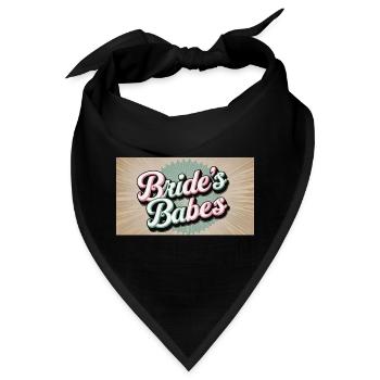 Brautjungfer Retro Schriftzug - Bandana - Schwarz - Vorne