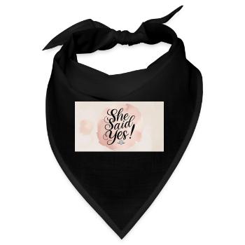 Sie sagte Ja – Verlobungsfeier Stil - Bandana - Schwarz - Vorne