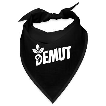 Demut Blätter Design - Bandana - Schwarz - Vorne