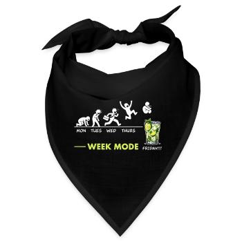 Vive le Weekend-end – humorvoller Mojito-Aperitif - Bandana - Schwarz - Vorne