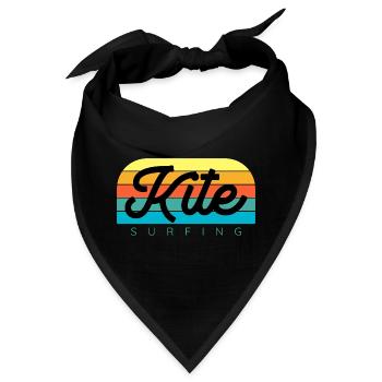 Kitesurfer Kiteboard Kitesurfen Kitesurf - Bandana - Schwarz - Vorne
