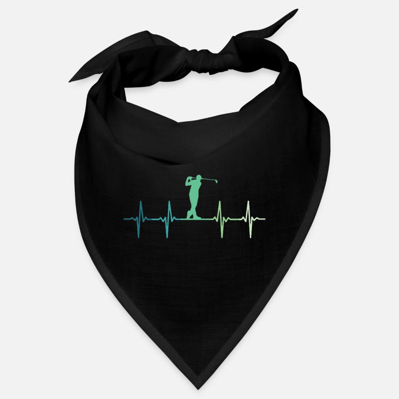 Golf Heartbeat Golfer Golfgeschenk Bandana