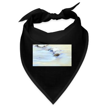 Lichtfluss am Wasser - Bandana - Schwarz - Vorne