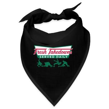 Täglich Fresh Takedowns – Wrestler-Geschenk - Bandana - Schwarz - Vorne