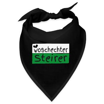 Woschechter Steirer, Steiermark, Mundart, Dialekt - Bandana - Schwarz - Vorne
