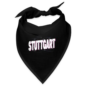 Stuttgart Deutschland Stadt Schrift Heimat Liebe - Bandana - Schwarz - Vorne