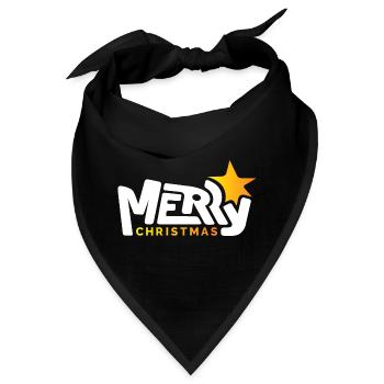 merry christmas font Schrift graffiti Stern xmas - Bandana - Schwarz - Vorne