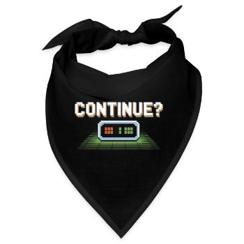 Continue Retro Gamer Pixel 8 Bit Arcade Bildschirm - Bandana - Schwarz - Vorne