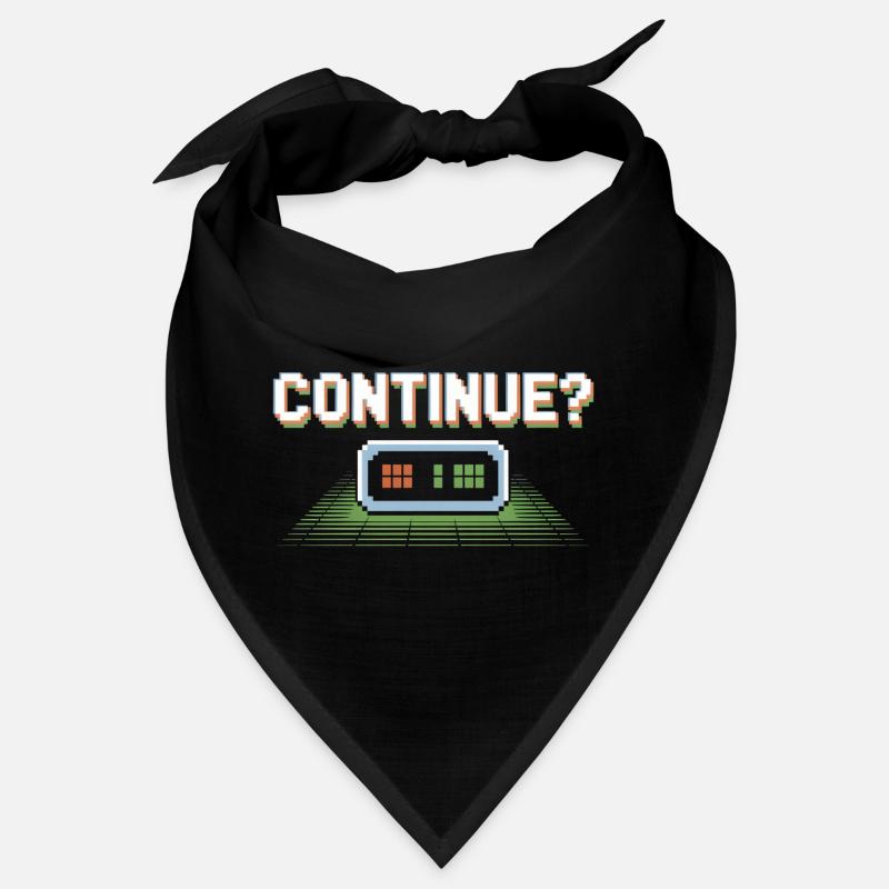 Continue Retro Gamer Pixel 8 Bit Arcade Bildschirm Bandana