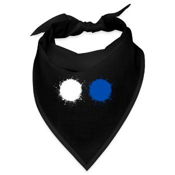 Weiß Blau - Bandana - Schwarz - Vorne