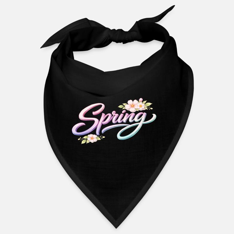 Lettrage printanier avec des fleurs Bandana