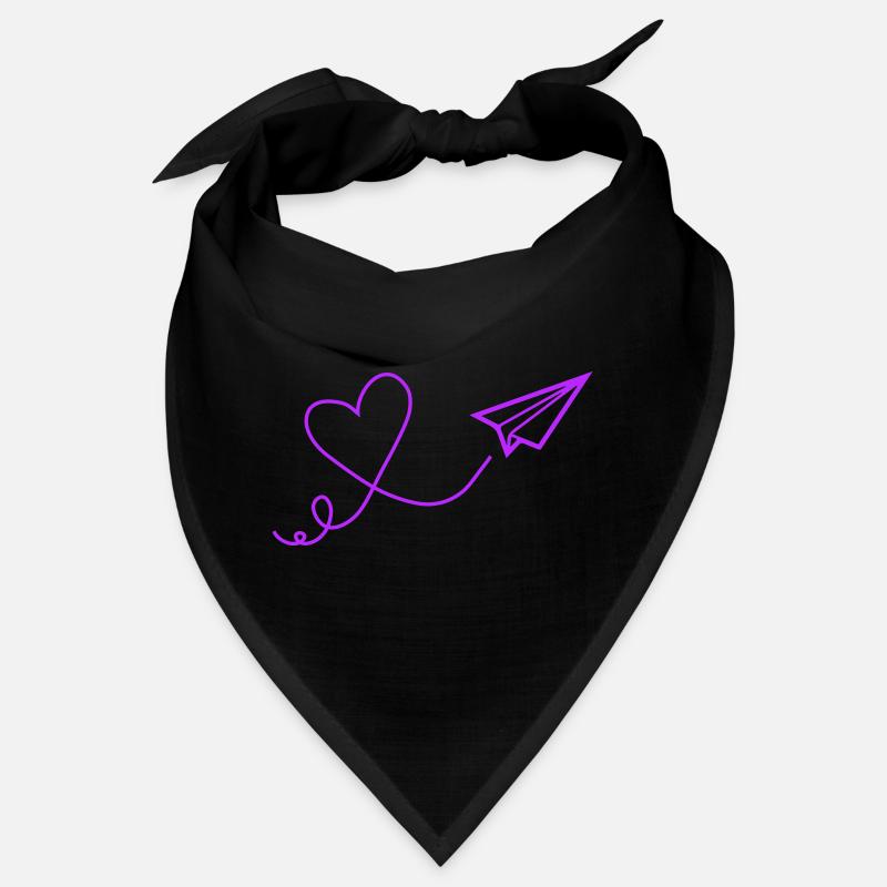 Illustration de vol en papier de vol cardiaque Bandana