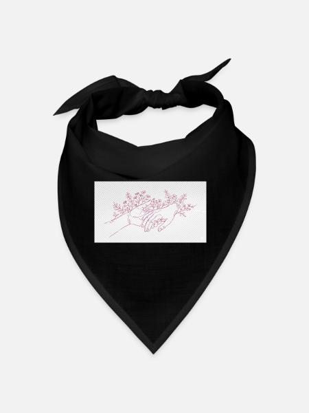 Hand der Beschützerin - Bandana - Schwarz - Vorne