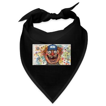 Argentinischer Fan-Clown mit Fußball-Chaos - Bandana - Schwarz - Vorne