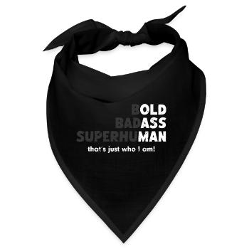 Bold Badass Superhuman - Bandana - Schwarz - Vorne