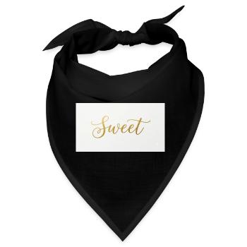Goldene Script-Schrift Sweet - Bandana - Schwarz - Vorne