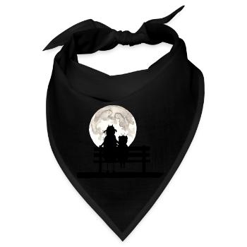 Clara und Georg auf ihrer Lieblingsbank - Bandana - Schwarz - Vorne