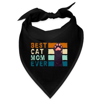 Katze Stubentiger Kätzchen Frauchen - Bandana - Schwarz - Vorne