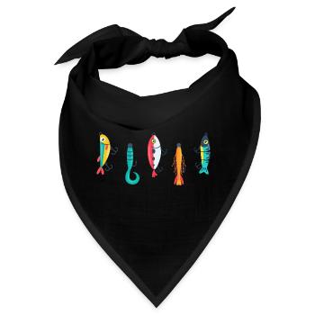 Angler angeltAngelköder Angelhaken Angelschein - Bandana - Schwarz - Vorne