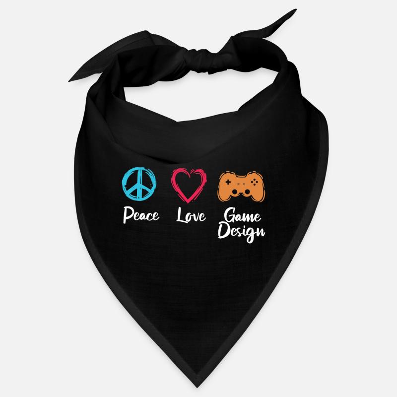 Peace Love Game Design Bandana