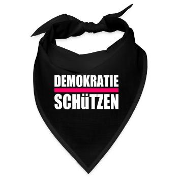 Demokratie schützen - Bandana - Schwarz - Vorne