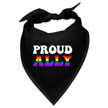 Proud Ally - Bandana - Schwarz - Vorne
