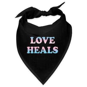 Liebe heilt Trans-Flagge - Bandana - Schwarz - Vorne