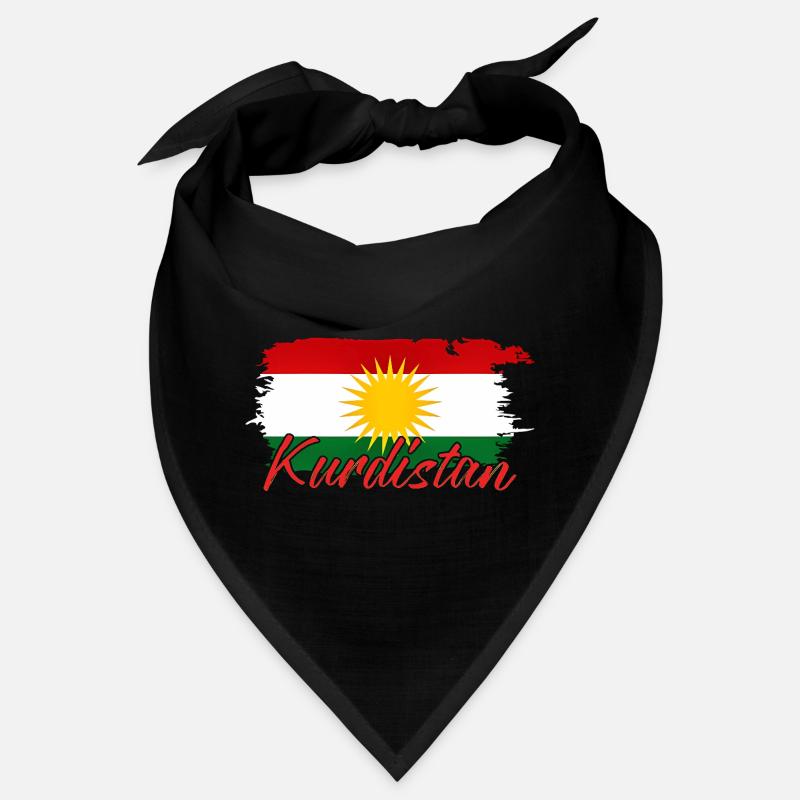 Drapeau kurde avec les Kurdes du Kurdistan Bandana