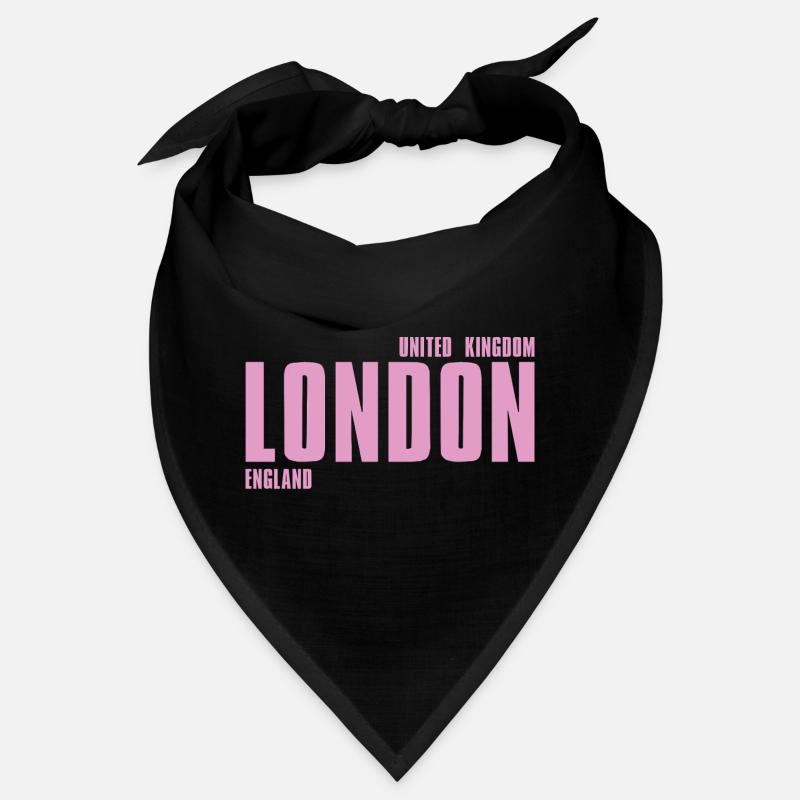 London Pink Bold Typography Bandana