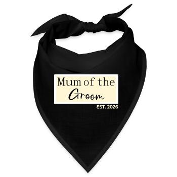 Mutter des Bräutigams 2026 - Bandana - Schwarz - Vorne