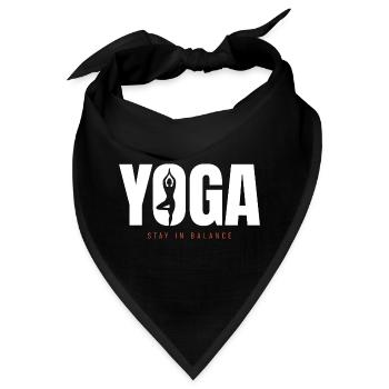 Yoga Balance – Stay in Balance Motivation - Bandana - Schwarz - Vorne