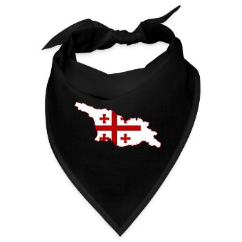 Georgien Landkarte  - Bandana - Schwarz - Vorne