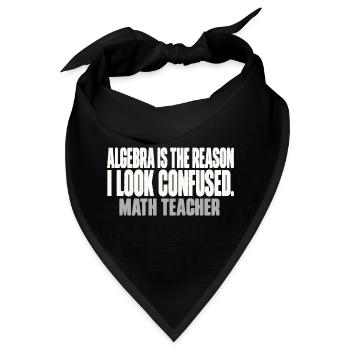 Algebra Is The Reason I Look Confused Mathelehrer - Bandana - Schwarz - Vorne