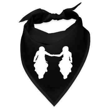 Bikerbuddy Motorrad Freunde Supersportler Buddys - Bandana - Schwarz - Vorne