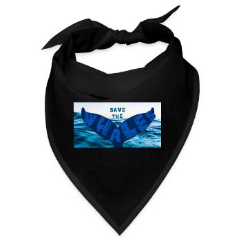 Save the whales - Bandana - Schwarz - Vorne