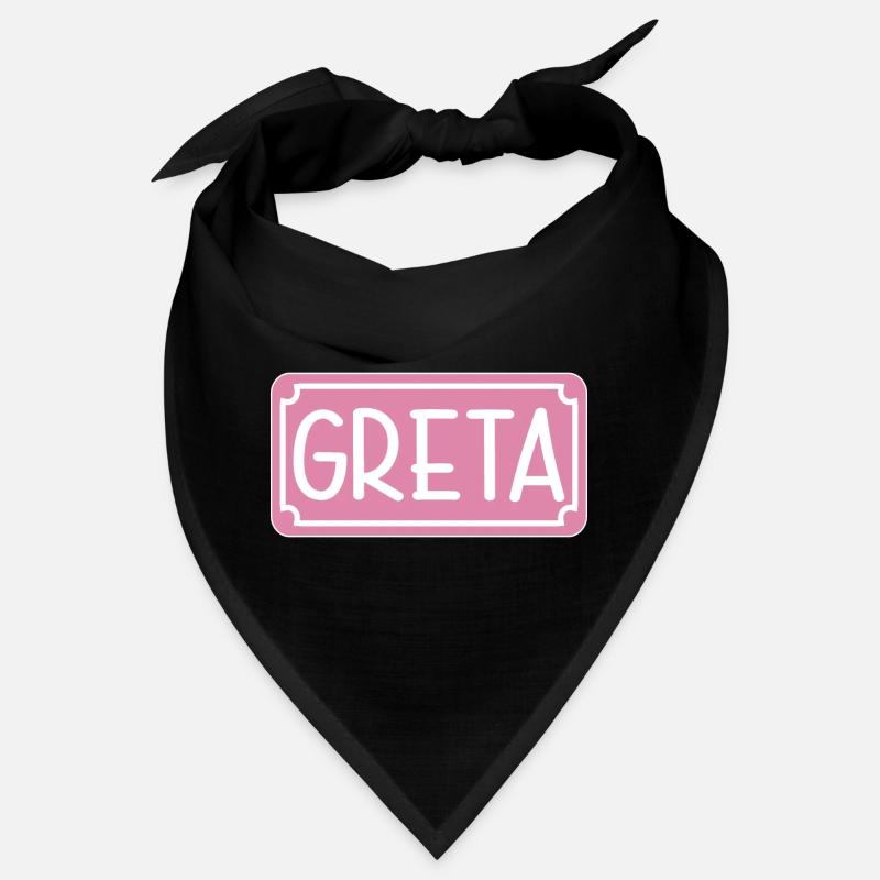 NAMENSGESCHENK MÄDCHEN GRETA SCHILD Bandana