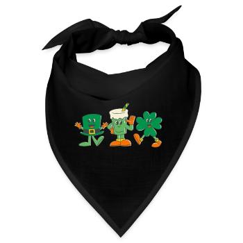 Fröhlichen St Patrick Tag. St. Patrick's Day! - Bandana - Schwarz - Vorne