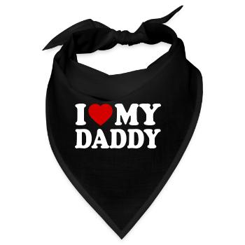 I love my daddy - Bandana - Schwarz - Vorne