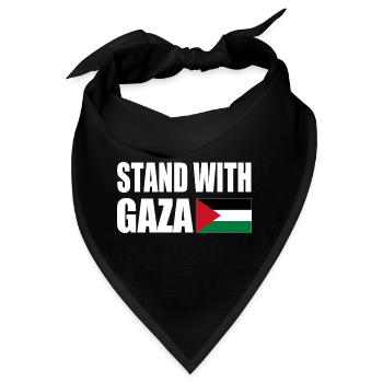 Stand with gaza - Bandana - Schwarz - Vorne