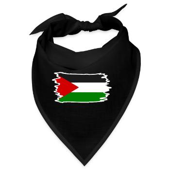 Free palestine - Bandana - Schwarz - Vorne