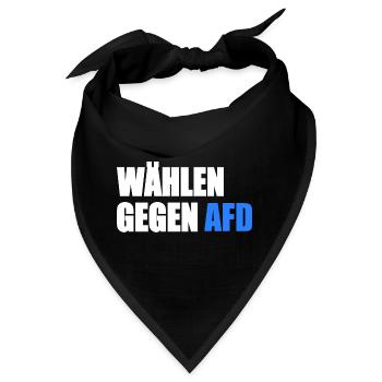 Wählen gegen afd - Bandana - Schwarz - Vorne