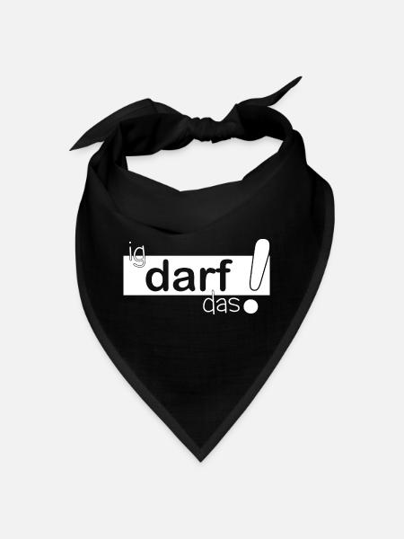 ig darf das! - Bandana - Schwarz - Vorne