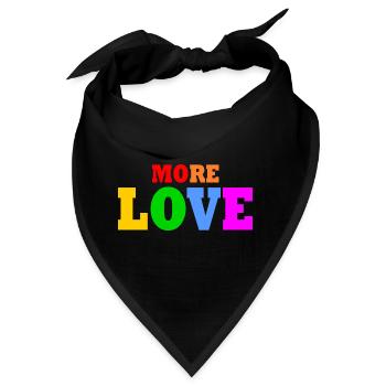 More love - Bandana - Schwarz - Vorne