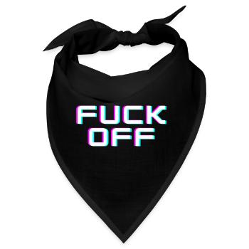 VERPISS DICH. Menschenfeind. Antisoziale Qoute. - Bandana - Schwarz - Vorne