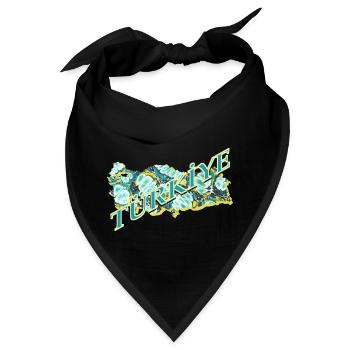 türkiye schrift e 241 - Bandana - Schwarz - Vorne