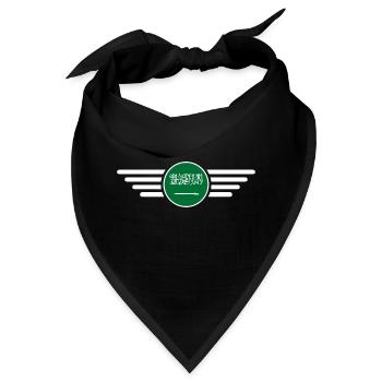 Saudi Arabien Wüstenzauber Stil Design T-Shirt - Bandana - Schwarz - Vorne