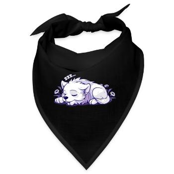 Schlafender Hund - Aufkleber - Bandana - Schwarz - Vorne