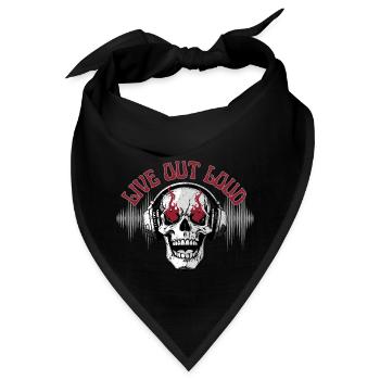 LIVE OUT LOUD - Bandana - Schwarz - Vorne